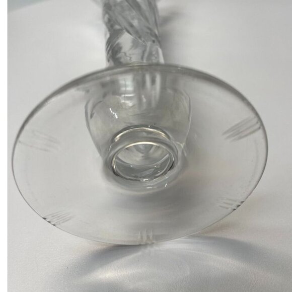 Clear Lead Crystal Flute Bud Vase with Starburst Pattern, Fluted Flower Vase - Picture 4 of 5